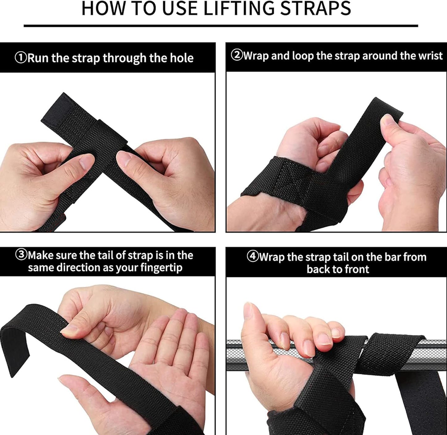 HI SOUL Lifting Straps for Gym, Padded Wrist Protection Strap, Strong Silicone Grip, for Weightlifting, DeadLift, Pull-Up Support, Strength Training, CrossFit, Hand Bar Strap - Cotton & Neoprene